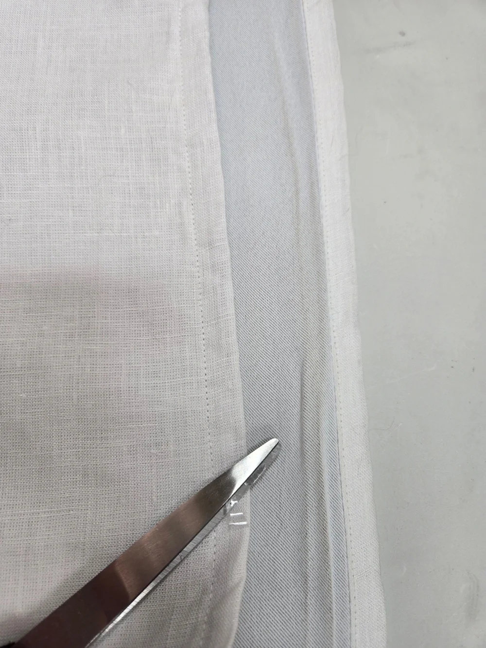 QUINCE Set Of 2 48x96 European Linen True Blackout Curtains White 9627
